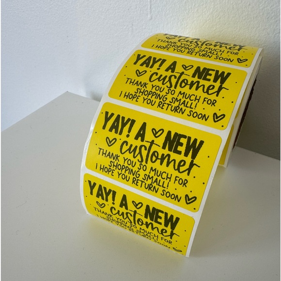 NEW customer sticker label | thank you sticker for small business - Picture 2 of 12